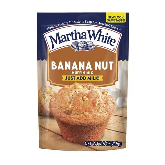 Martha White Banana Nut Muffin Mix, 7.6 oz Bag