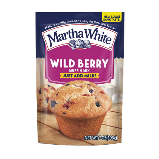 Martha White Wildberry Muffin Mix, 7 oz Bag