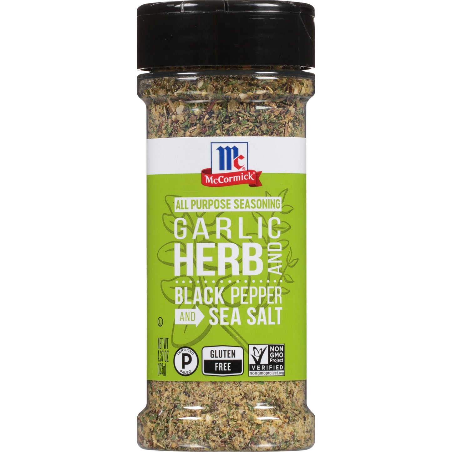 McCormick Garlic, Herb and Black Pepper and Sea Salt All Purpose Seasoning, 4.37 oz Mixed Spices & Seasonings
