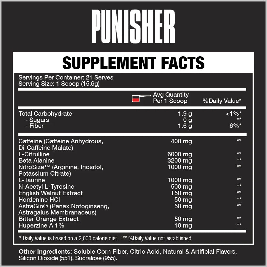 Punisher Pre-Workout 21 Servings