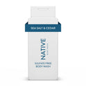 Native Natural Body Wash, Sea Salt & Cedar, Sulfate Free, 18 oz