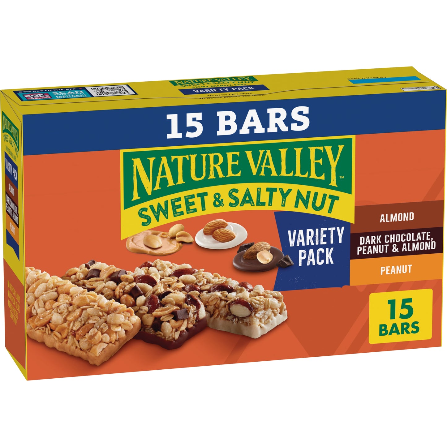 Nature Valley Granola Bars, Sweet and Salty Nut, Variety Pack, 15 Bars, 18 OZ