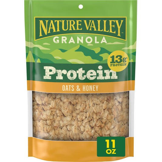 Nature Valley Protein Granola, Oats and Honey, Resealable Bag, 11 OZ