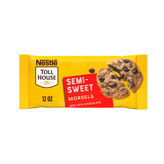 Nestle Toll House Semi Sweet Chocolate Baking Chips, 12 oz Bag