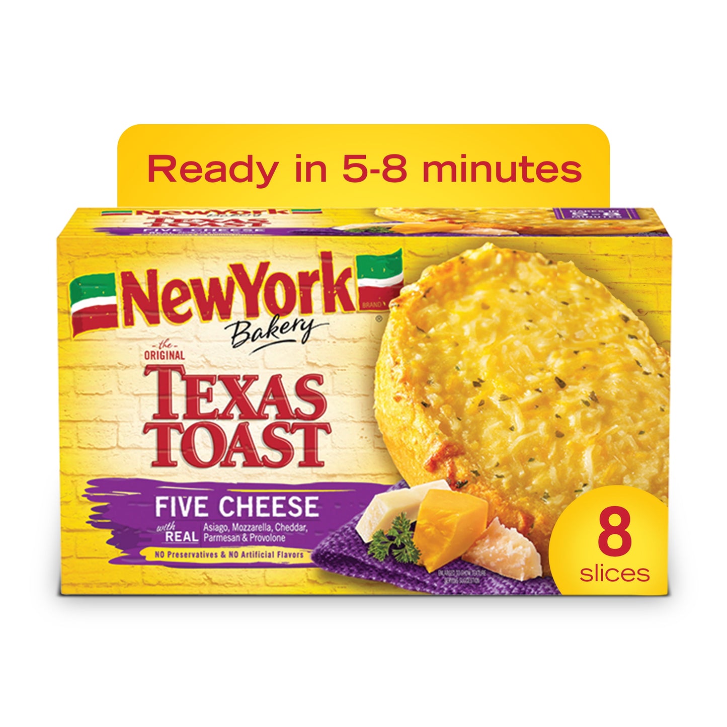 New York Bakery The Original Texas Toast Five Cheese, 13.5 oz Box