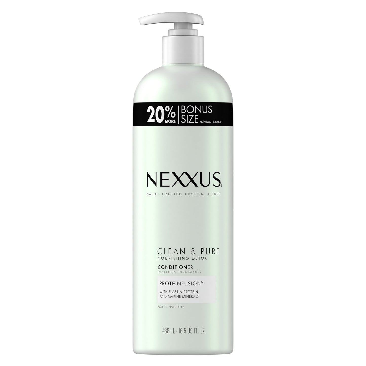 Nexxus Clean and Pure Nourishing Detox Daily Conditioner Elastin Protein All Hair Types, 16.5 fl oz