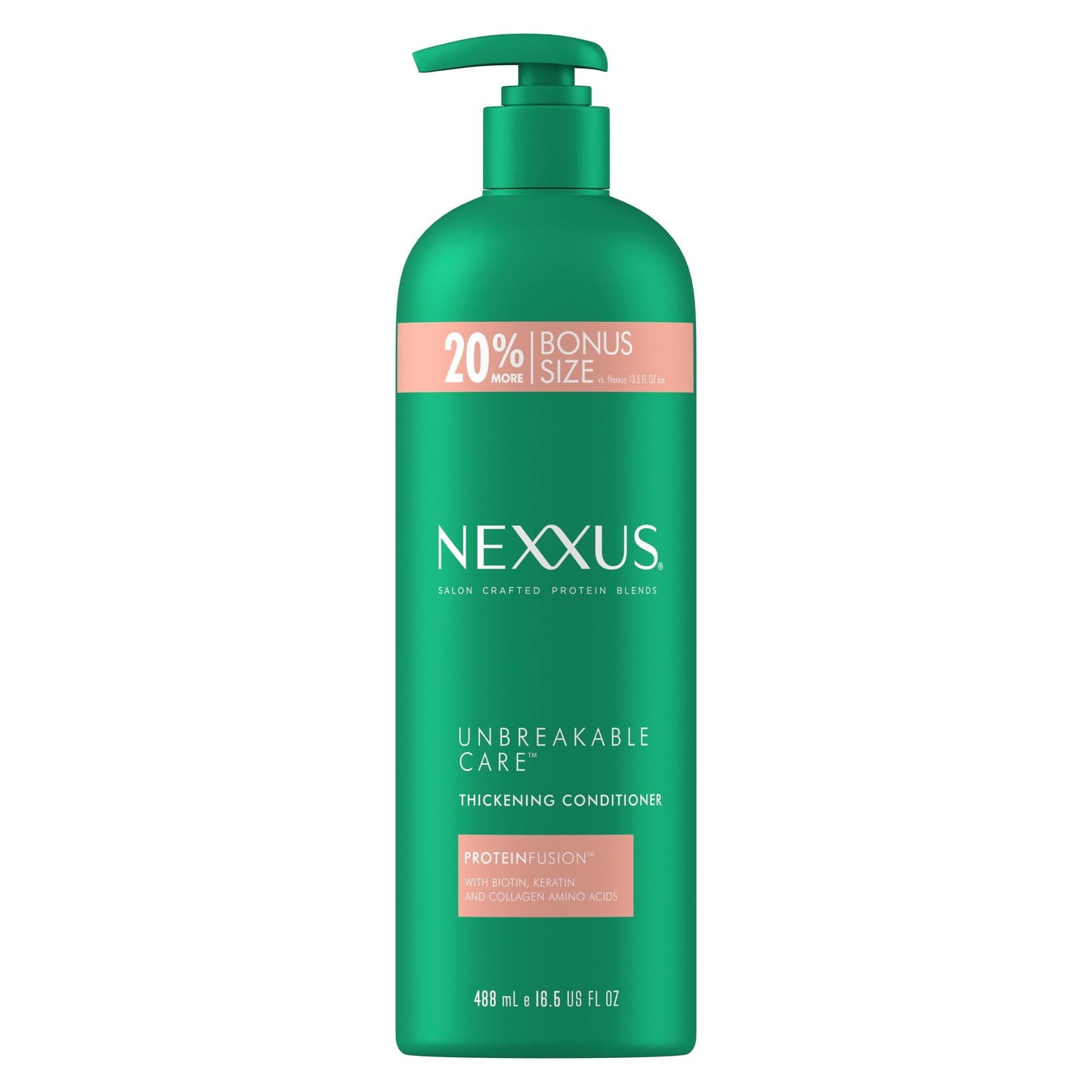 Nexxus Unbreakable Care Thickening Daily Conditioner for Thin Hair, Biotin and Keratin, 16.5 fl oz