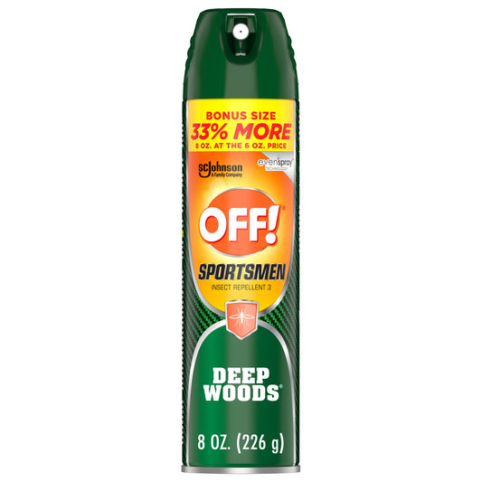 OFF! Sportsmen Deep Woods Insect Repellent 3, Sweat Resistant Bug Spray, 8 oz