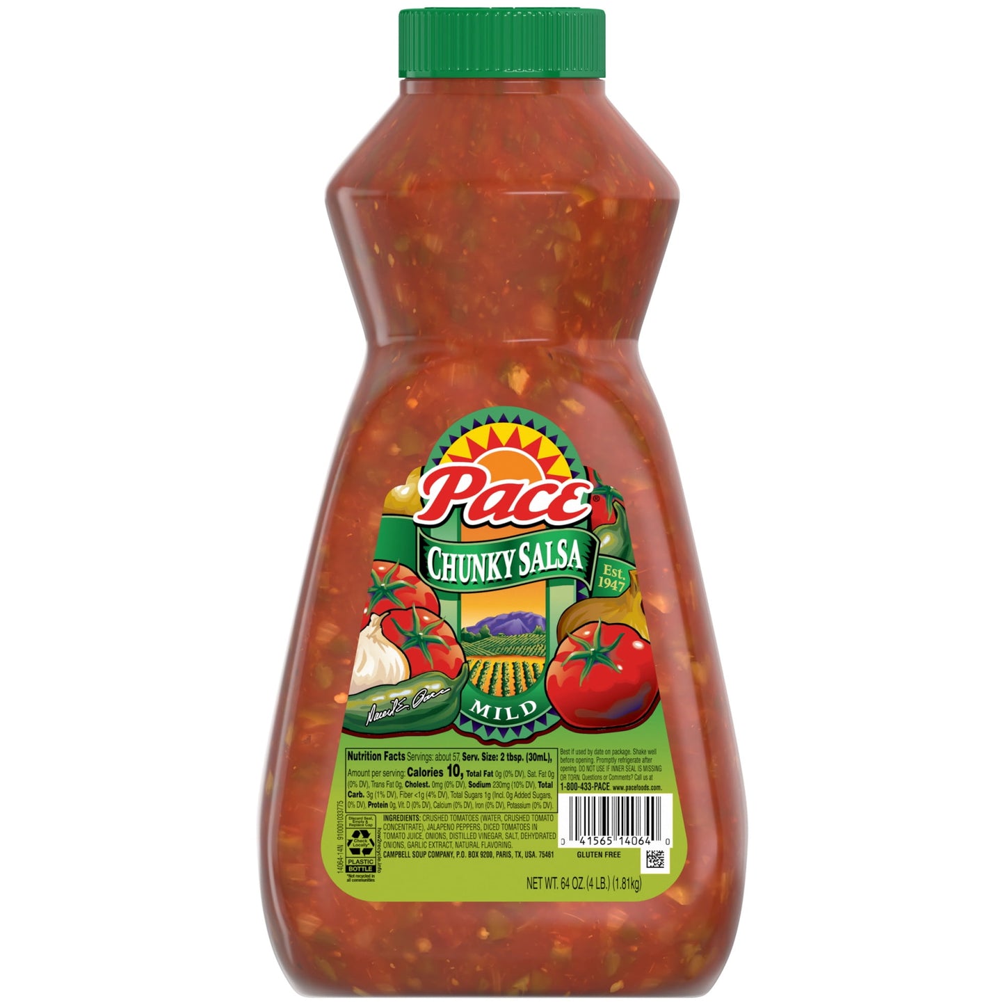 Pace Chunky Salsa, Mild, 64 oz Bottle