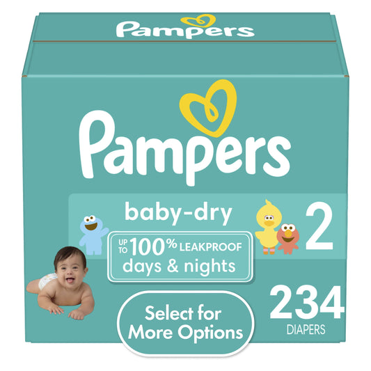 Pampers Baby Dry Diapers Size 2, 234 Count