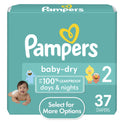 Pampers Baby Dry Diapers Size 2, 37 Count (Select for More Options)