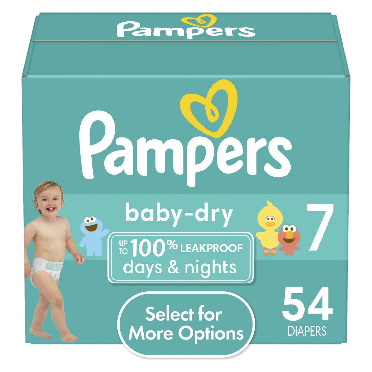 Pampers Baby Dry Diapers Size 7, 54 Count (Select for More Options)