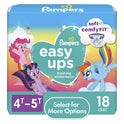 Pampers Easy Ups My Little Pony Training Pants Toddler Girls Size 6 4T-5T 18 Count