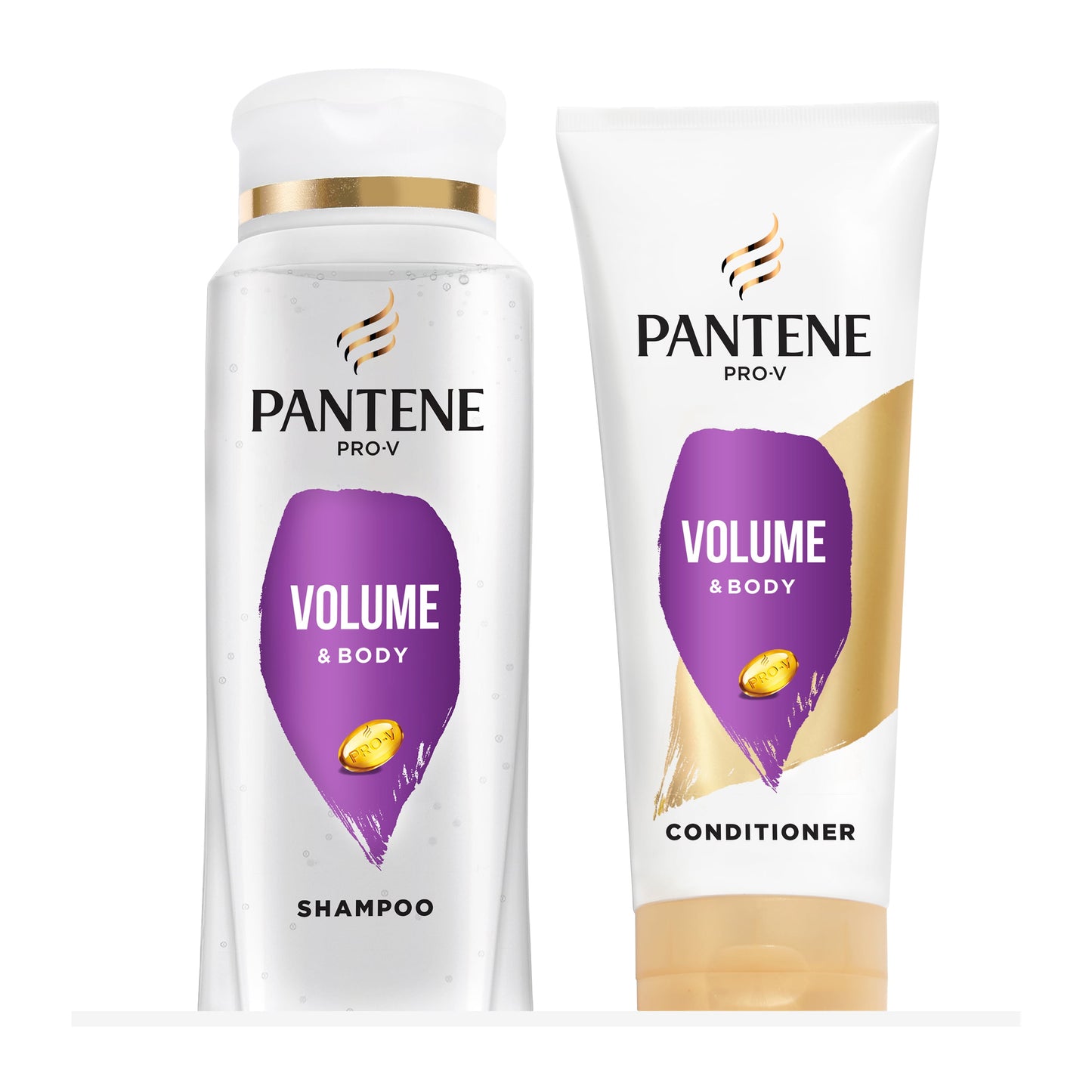 Pantene Pro-V Volume & Body Shampoo 10.4 fl oz + Conditioner 9.0 fl oz, All Hair Types