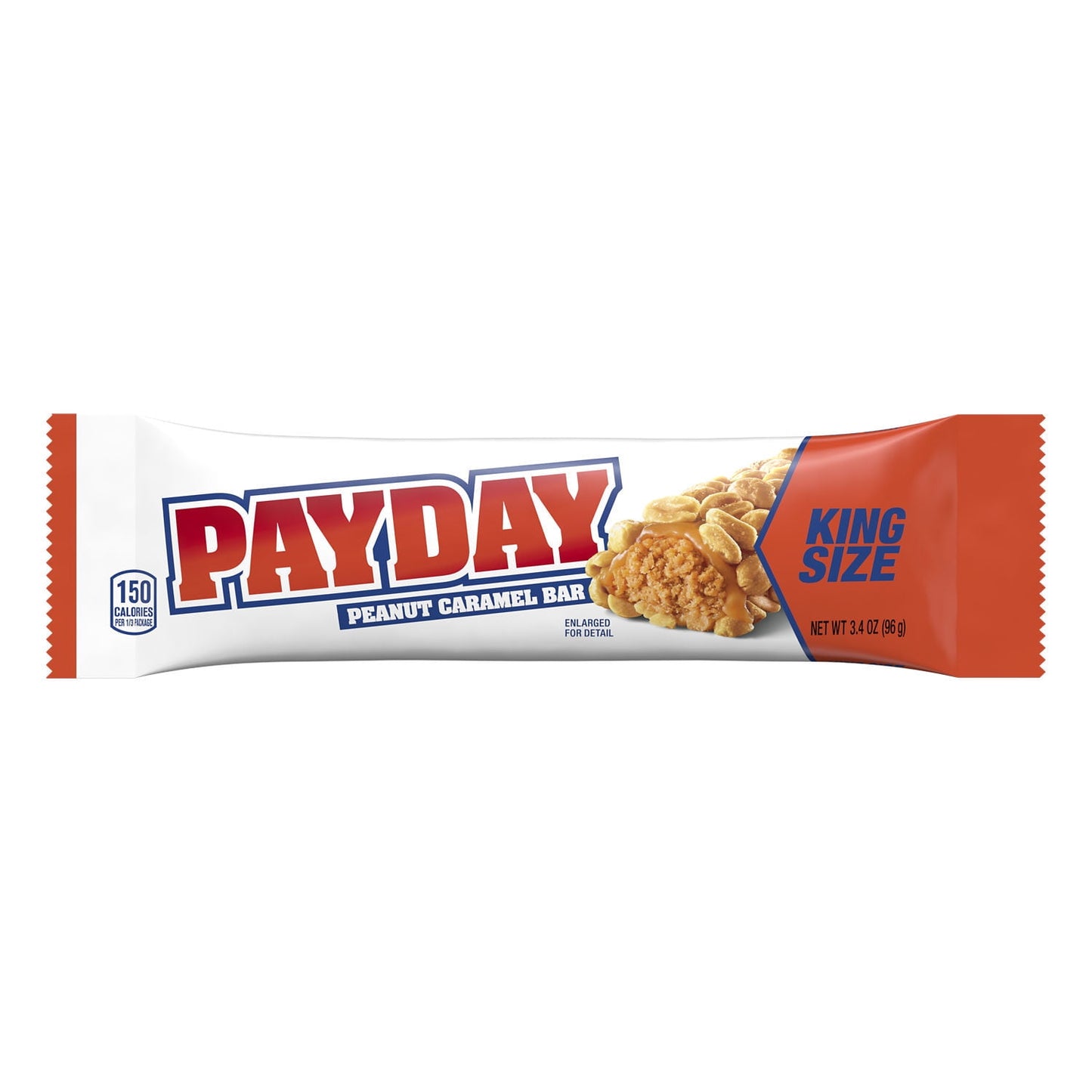 Payday Peanut Caramel King Size Candy, Bar 3.4 oz