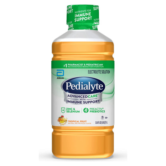 Pedialyte AdvancedCare Electrolyte Solution Tropical Fruit Ready-to-Drink 1.1 qt