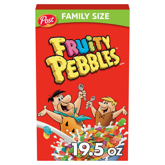 Post Fruity PEBBLES Cereal, 19.5 OZ Box