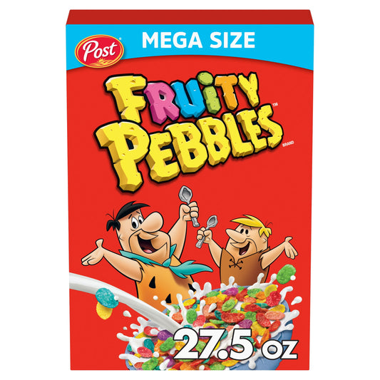 Post Fruity PEBBLES Cereal, 27.5 OZ Box