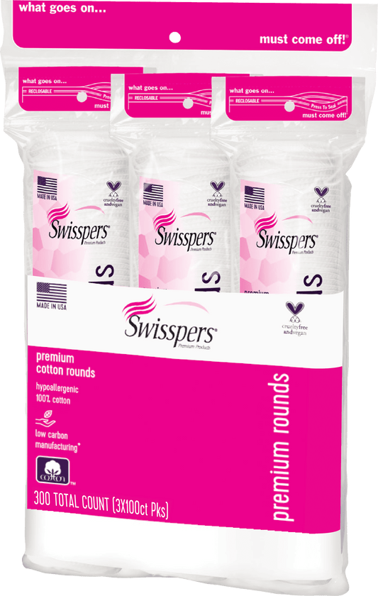 Premium White Cotton Rounds Value Pack, 300 Count.