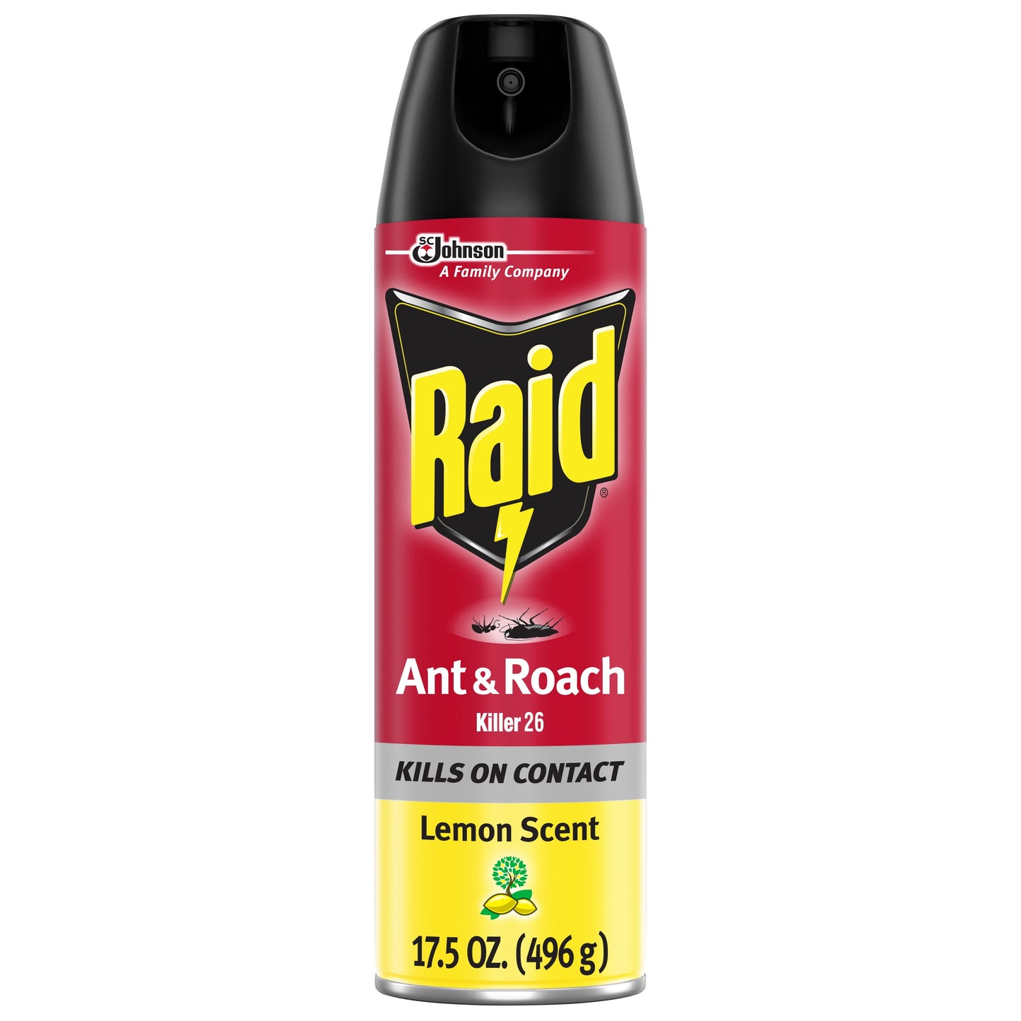 Raid® Ant & Roach Killer 26, Lemon Fresh Scent, 17.5 oz