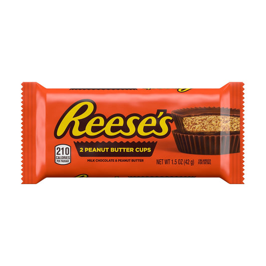 Reese's Milk Chocolate Peanut Butter Cups Candy, Pack 1.5 oz