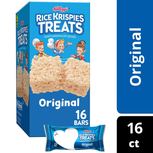 Rice Krispies Treats Original Chewy Crispy Marshmallow Squares, Ready-to-Eat, 12.4 oz, 16 Count