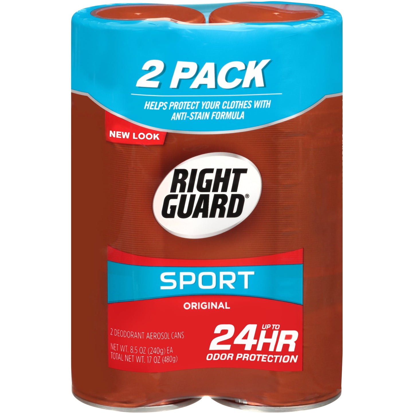 Right Guard Sport Deodorant Aerosol Spray, Original, 8.5 oz (Pack of 2)