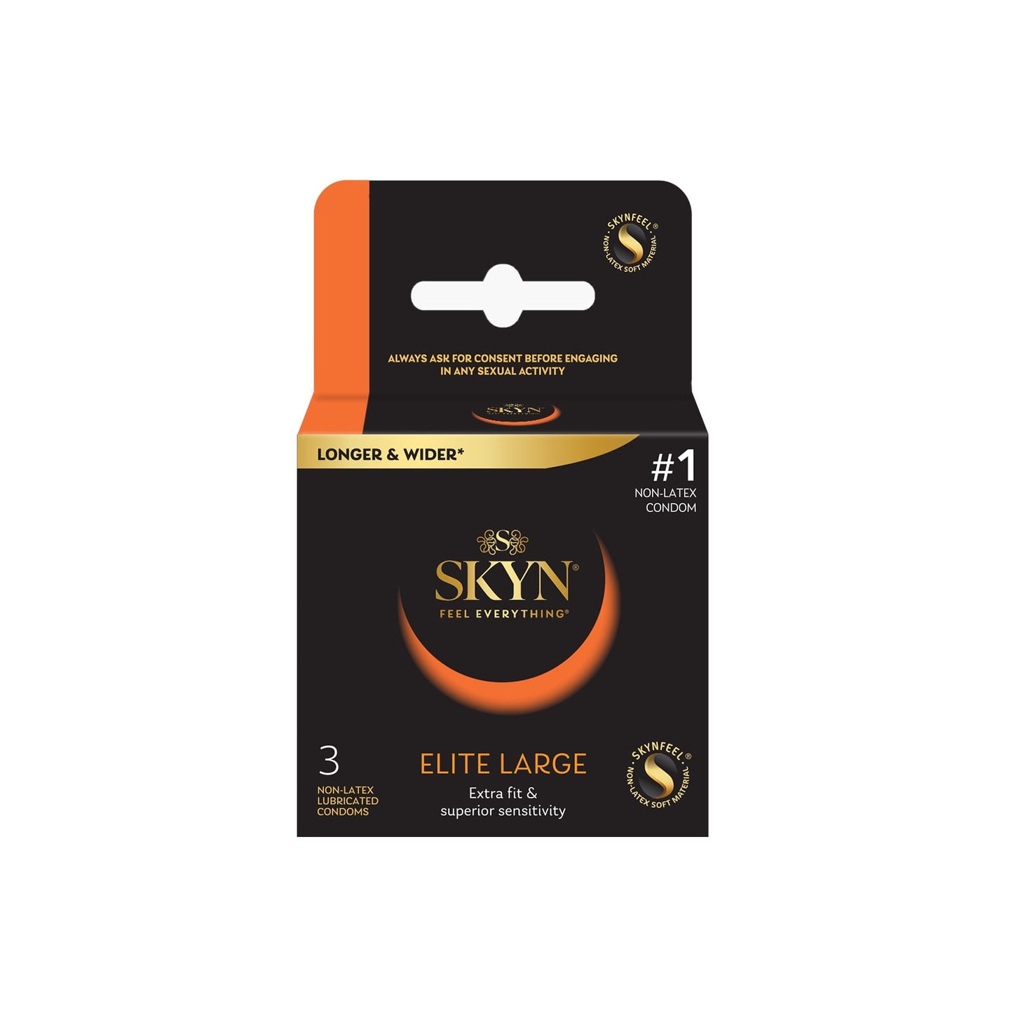 SKYN, Elite Large Non-Latex Condom, 3 Count