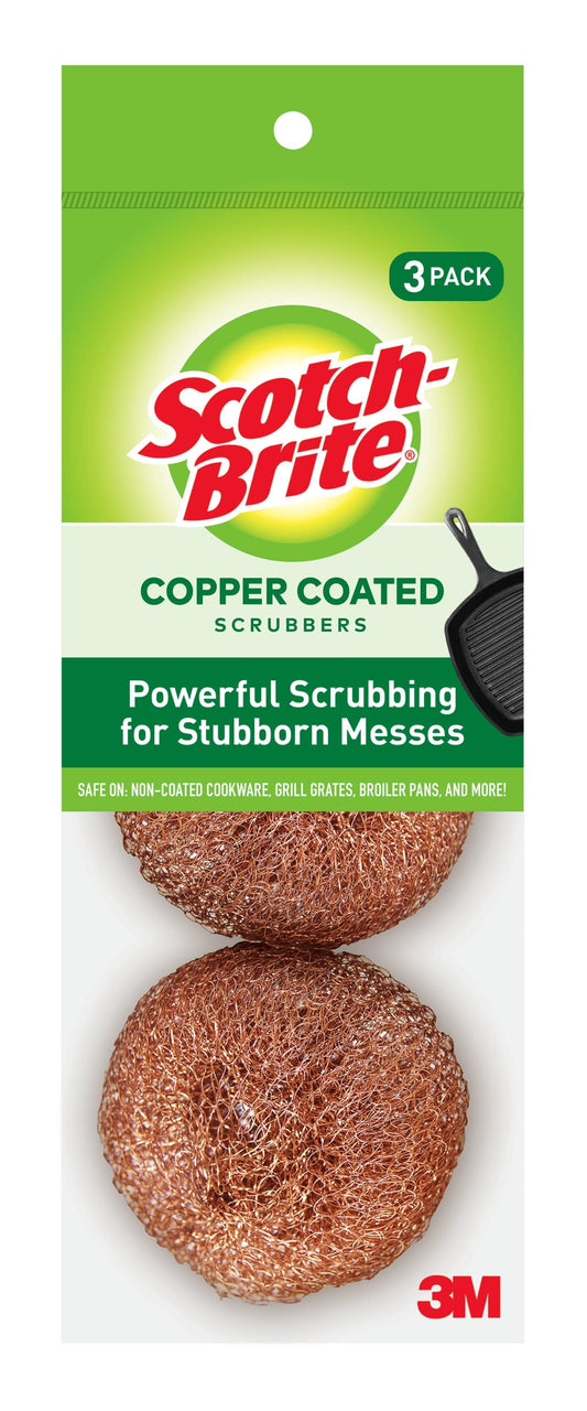 Scotch-Brite Copper Coated Scouring Pads, 3 Count