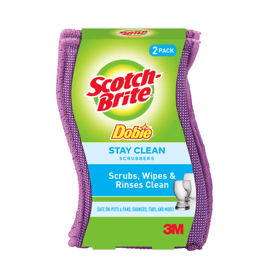 Scotch-Brite Dobie Stay Clean Scrubbers, 2 Count