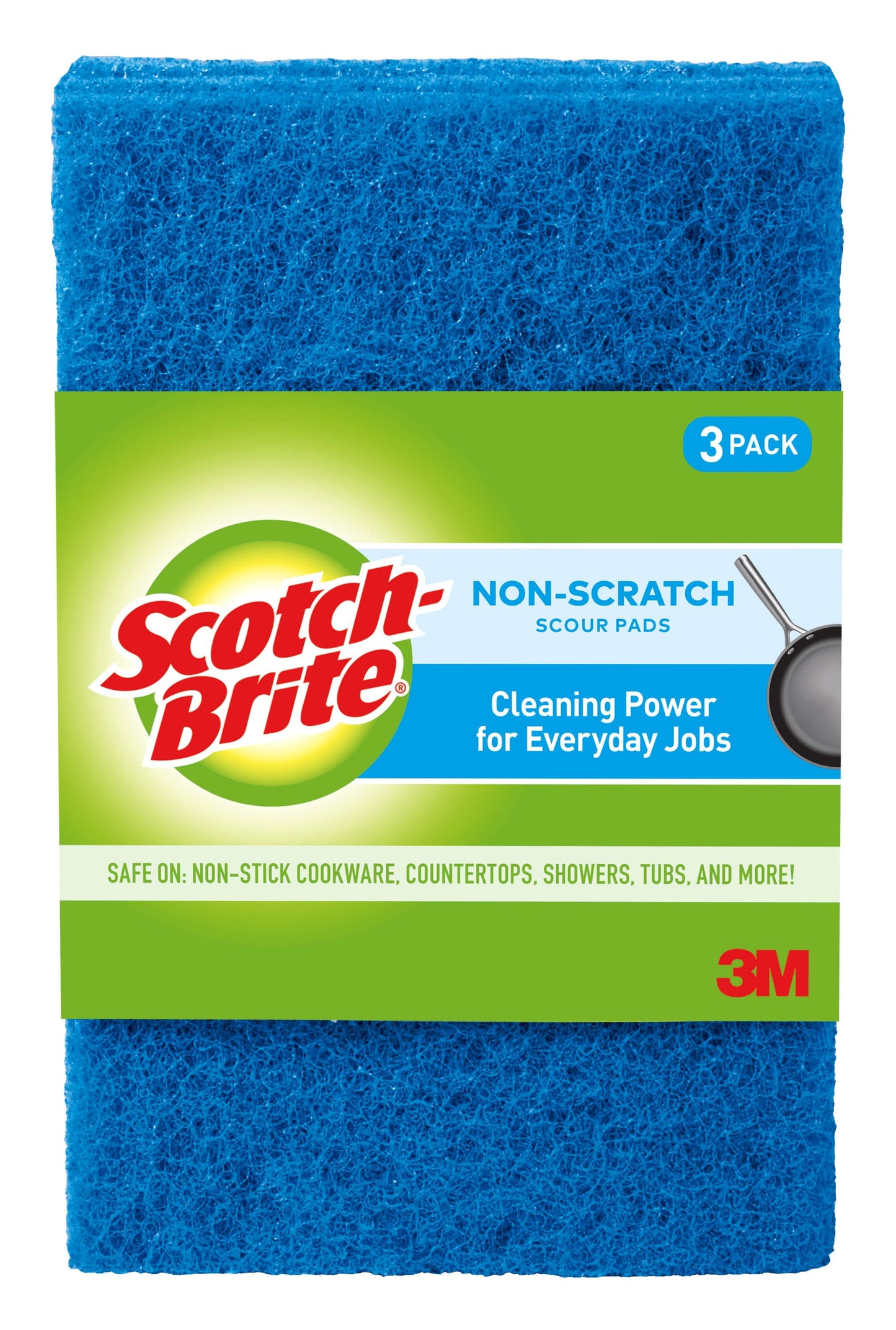 Scotch-Brite Non-Scratch Scour Pads, 3 Pads Total