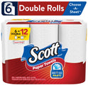 Scott Choose-a-Sheet Paper Towels, 6 Double Rolls, 110 Sheets Per Roll (660 Total)