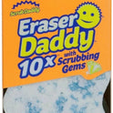 Scrub Daddy Eraser Sponge - 10x More Durable than Traditional Erasers with Scrubbing Gems - Removes Dirt, Scuffs & Stains - Water Activated Sponge Eraser (2 Pack)