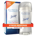 Secret Clinical Strength Invisible Solid Antiperspirant and Deodorant for Women, Stress Response, 2.6 oz
