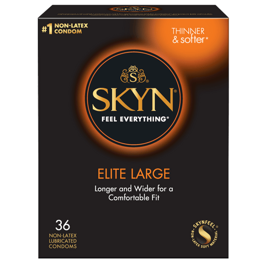 Skyn Elite Large Non-Latex Lubricated Condoms, 36 Count