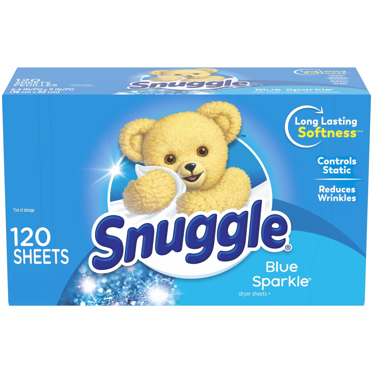 Snuggle Fabric Softener Dryer Sheets, Blue Sparkle, 120 Count