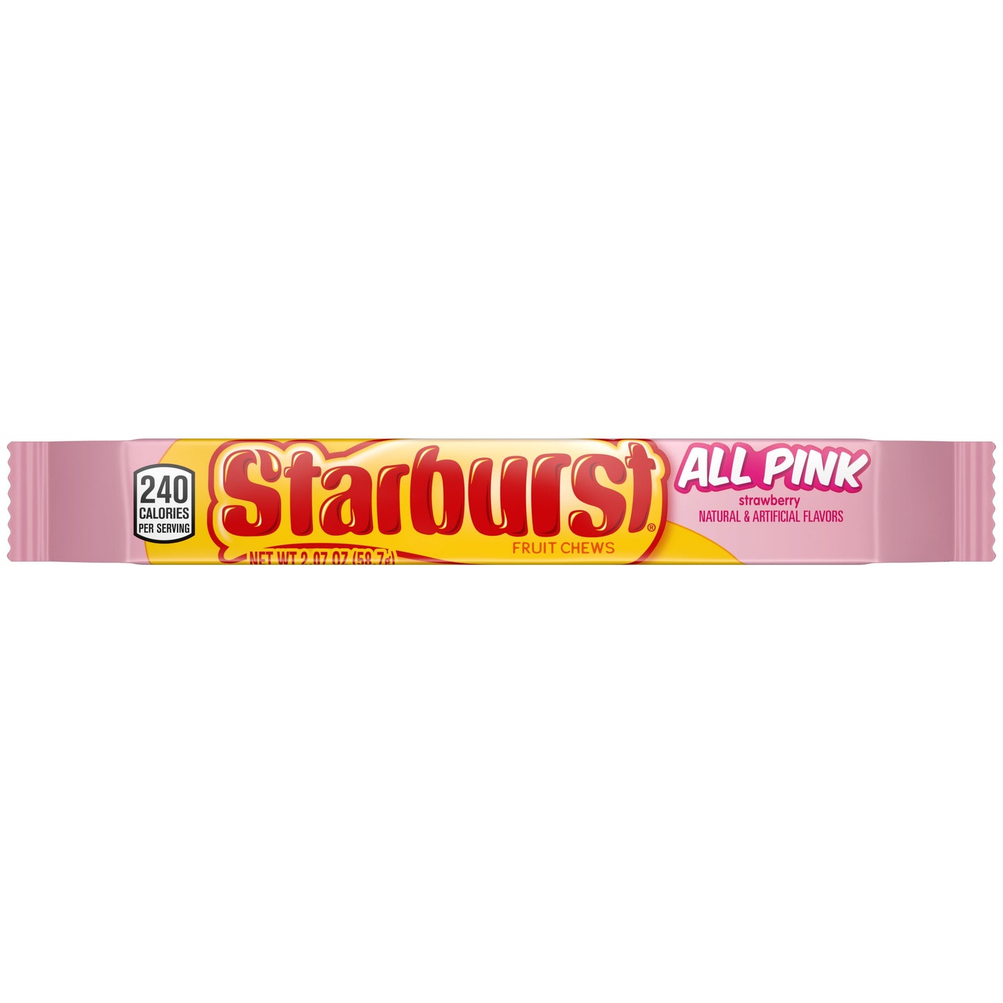 Starburst All Pink Fruit Chews Gummy Candy, Full Size - 2.07 oz