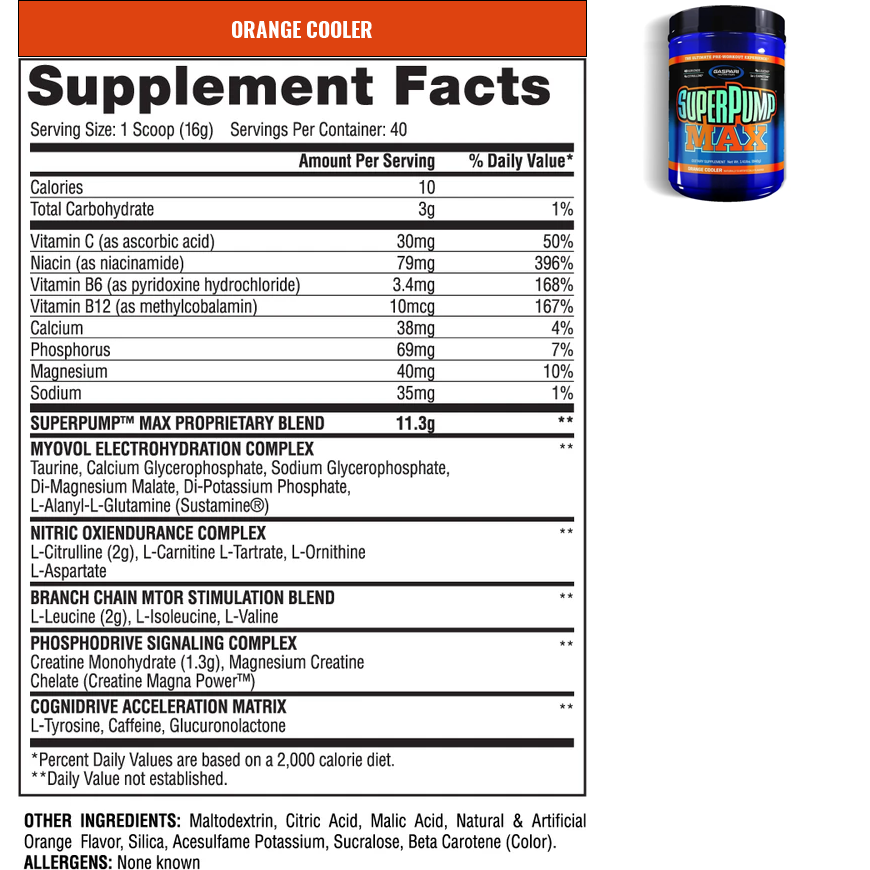 Gaspari Nutrition SuperPump Max 40 Servings