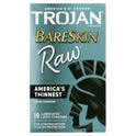 TROJAN BARESKIN Raw Condoms, Thin Condoms, 10 Count Lubricated Condoms