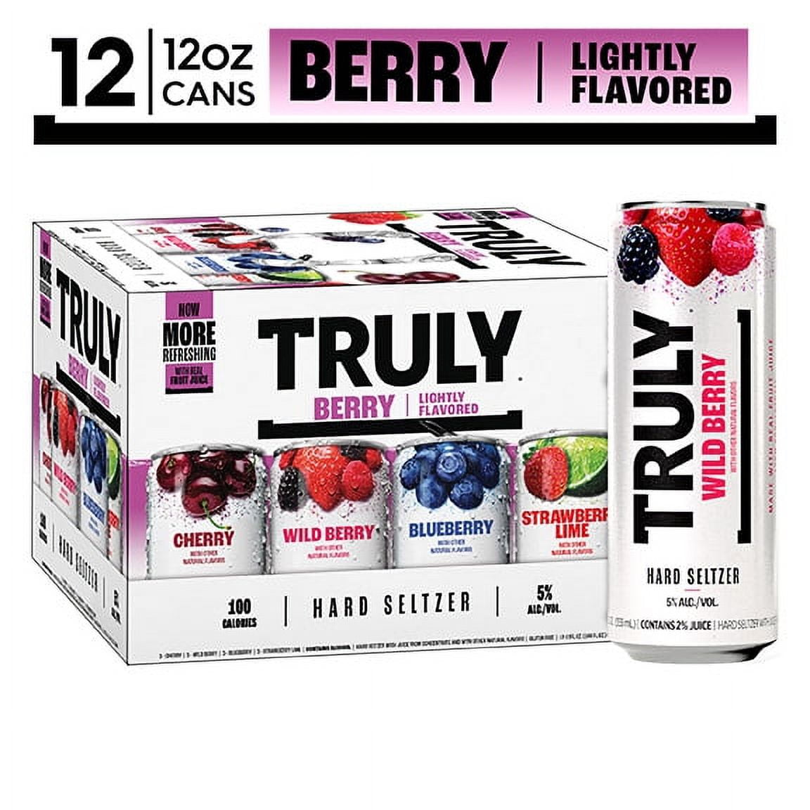 Truly Hard Seltzer Berry Variety Pack, 12 Pack, 12 fl. oz. Cans, 5% ABV