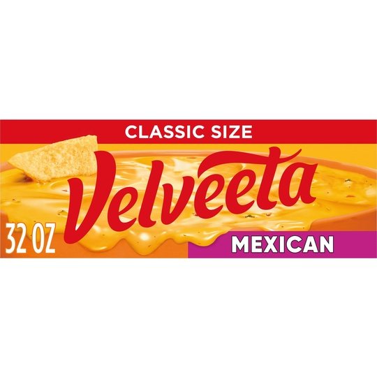 Velveeta Mexican Melting Cheese Dip & Sauce with Jalapeno Peppers, 32 oz Block