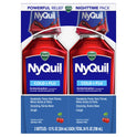 Vicks NyQuil Nighttime Cold, Cough & Flu Liquid Medicine, Over-the-Counter Medicine, Cherry, 2x12 Oz