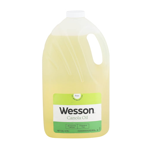 Wesson Pure Canola Oil, 0g Trans Fat, Cholesterol Free, 128 fl oz