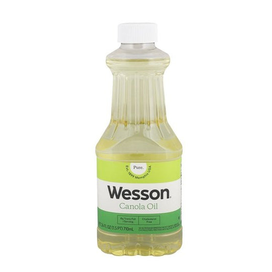 Wesson Pure Canola Oil, 0g Trans Fat, Cholesterol Free, 24 fl oz