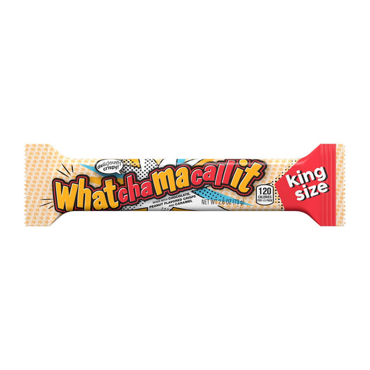 Whatchamacallit Chocolate, Caramel and Peanut Flavored Crisps King Size Candy, Bar 2.6 oz