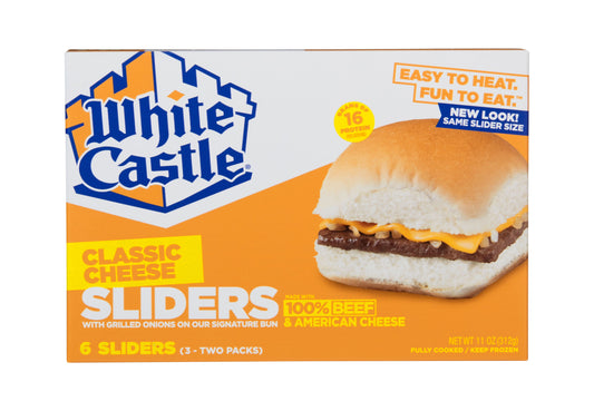 White Castle Classic Cheese Sliders, 6 Count per Pack, 11 ounces