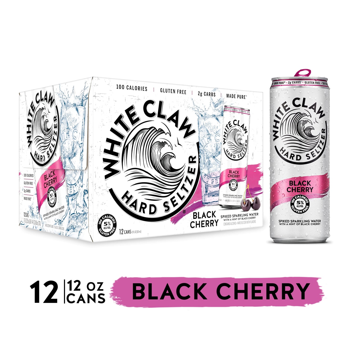 White Claw® Hard Seltzer Black Cherry 12 Pack, 5% ABV