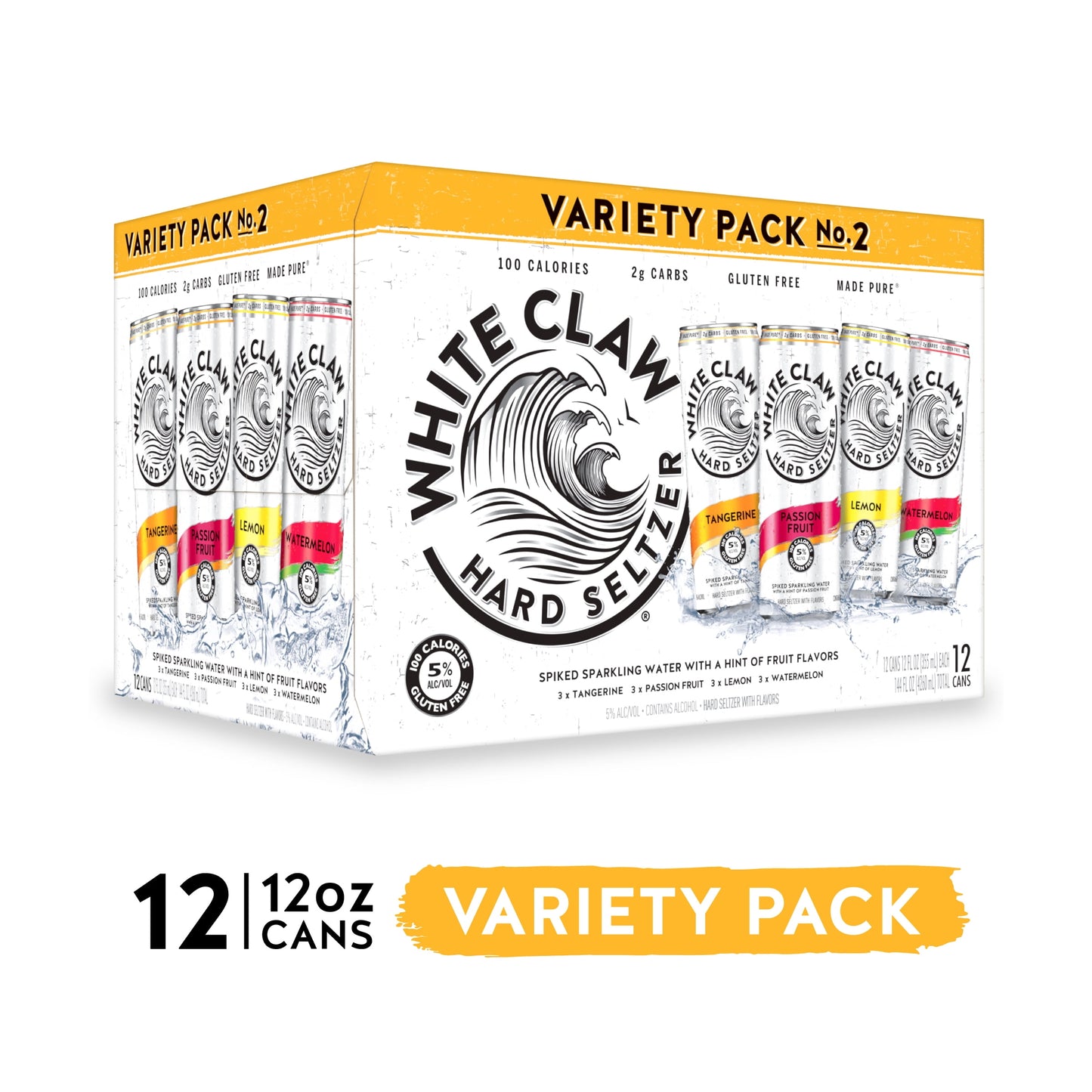 White Claw® Hard Seltzer Variety Pack No.2, 12 Pack, 12 fl oz Cans, 5% ABV