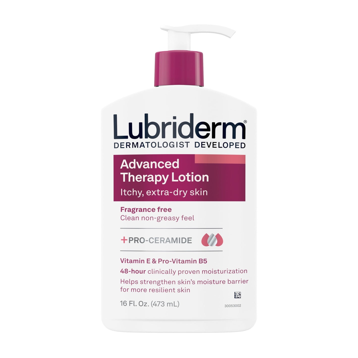 Lubriderm Advanced Therapy Fragrance Free Lotion, Vitamin E, 16 fl. oz