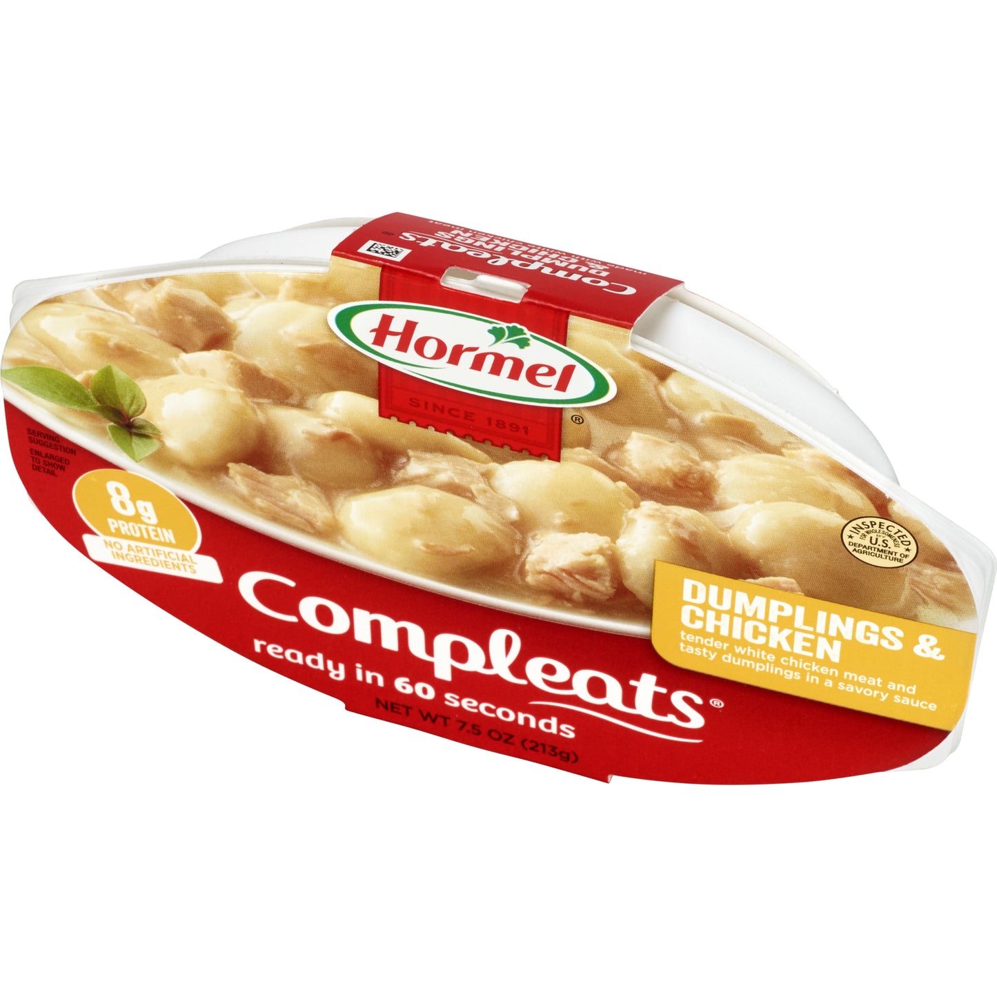 HORMEL COMPLEATS Dumplings & Chicken, Shelf Stable, 7.5 oz Plastic Tray